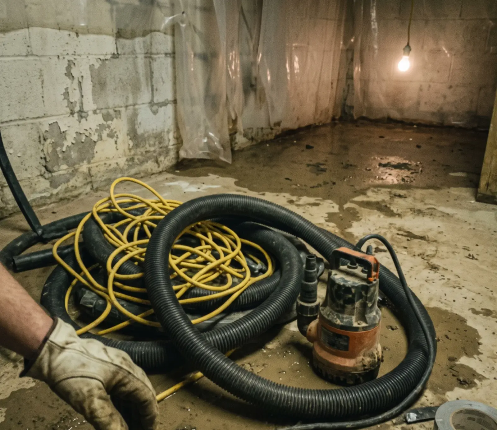 Pump guide during water removal in the United States